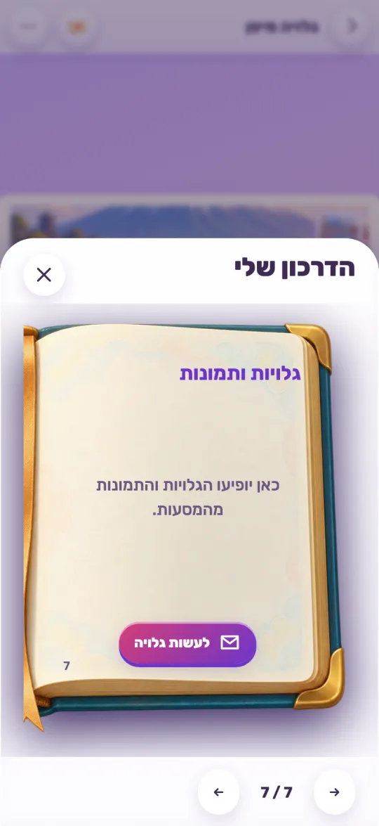 עיצוב גלויה מהמקום שביקרו בו